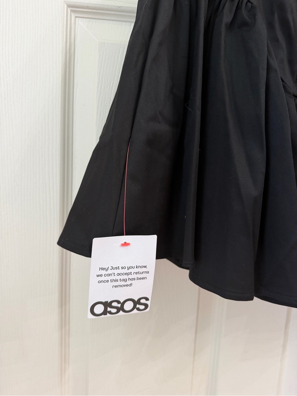 ASOS DESIGN halter drop waist full skirt mini dress in black - Picture 6 of 8